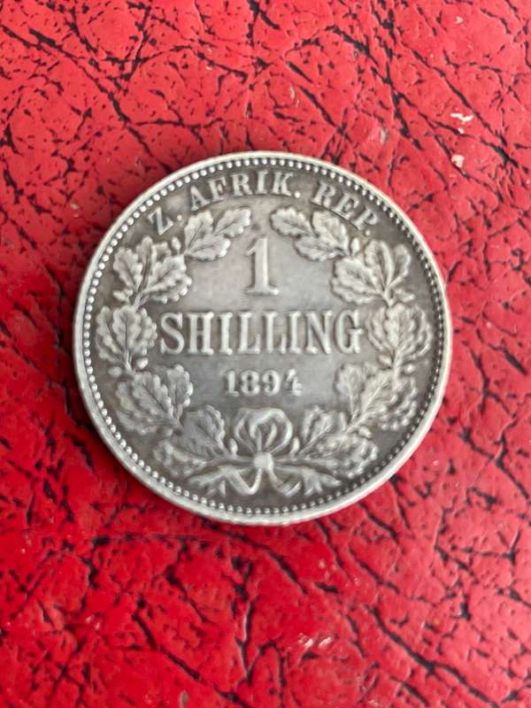 1894  shilling Vf details Boer war art