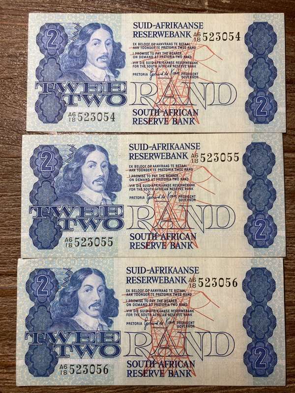 De Kock R2 second issue consecutive not unc