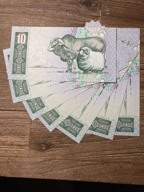 Stals R10 1990 first issue consecutive 7 notes one price