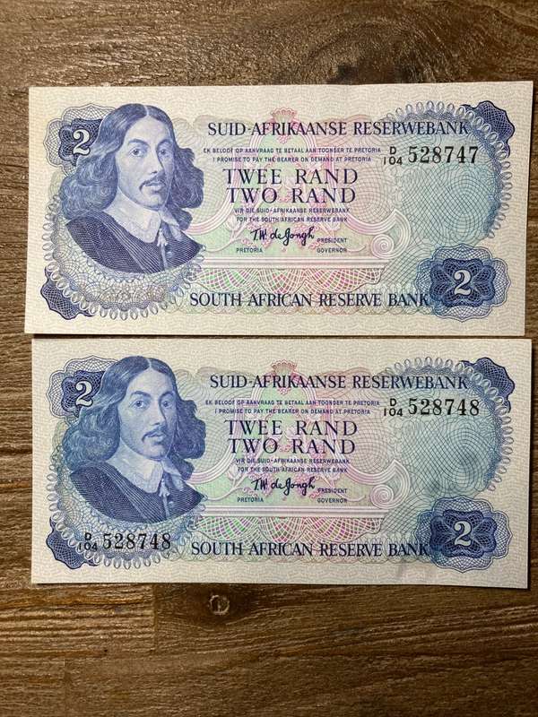 De Jongh R2 * 1974 second issue * consecutive one price