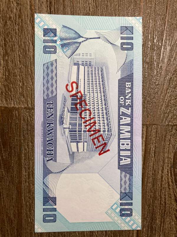Zambia SPECIMEN 10 Kwacha