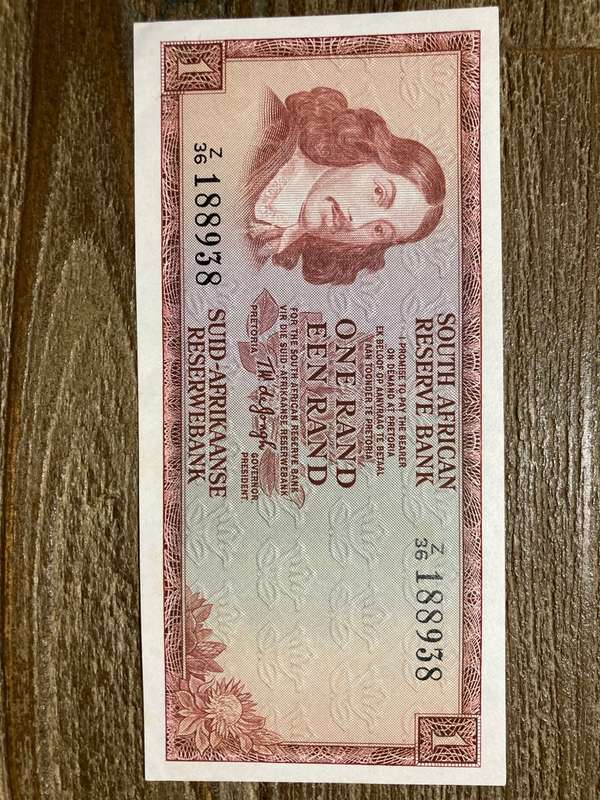TW de Jongh  * R1 * 1972 first issue * REPLACEMENT NOTE Z17 excellent condition and collectable
