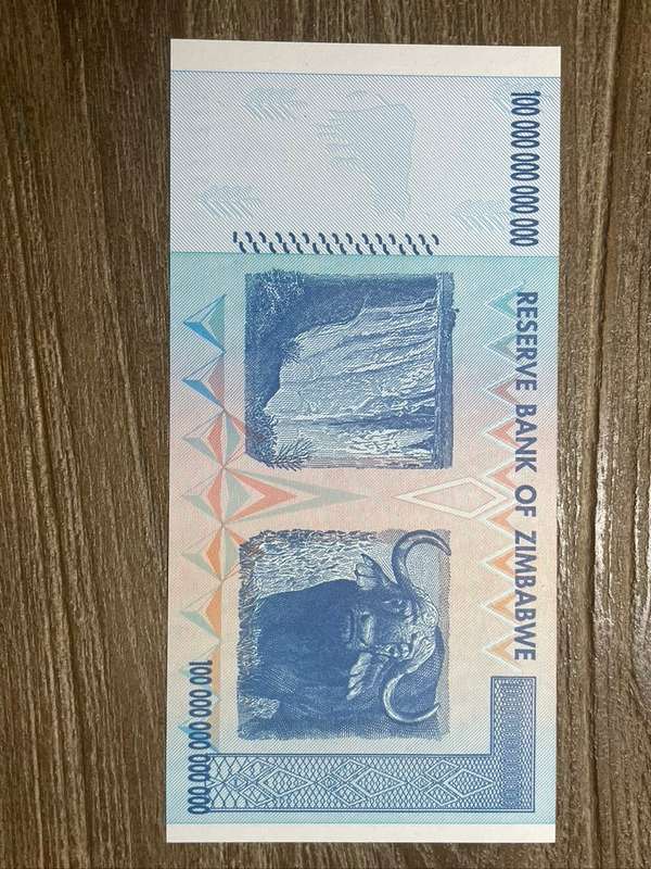 Zimbabwe  ***  100 TRILLION  ***  Scarce  ***  Highest and most desireable note