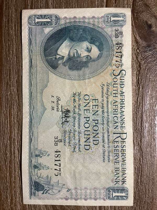 MH de Kock  ***  een Pond  ***  1958 Third issue  ***  Vf condition