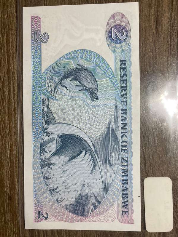 Zimbabwe*** $2 ***issued in Salisbury in 1980***AA prefix Just short of unc, see small imperfections