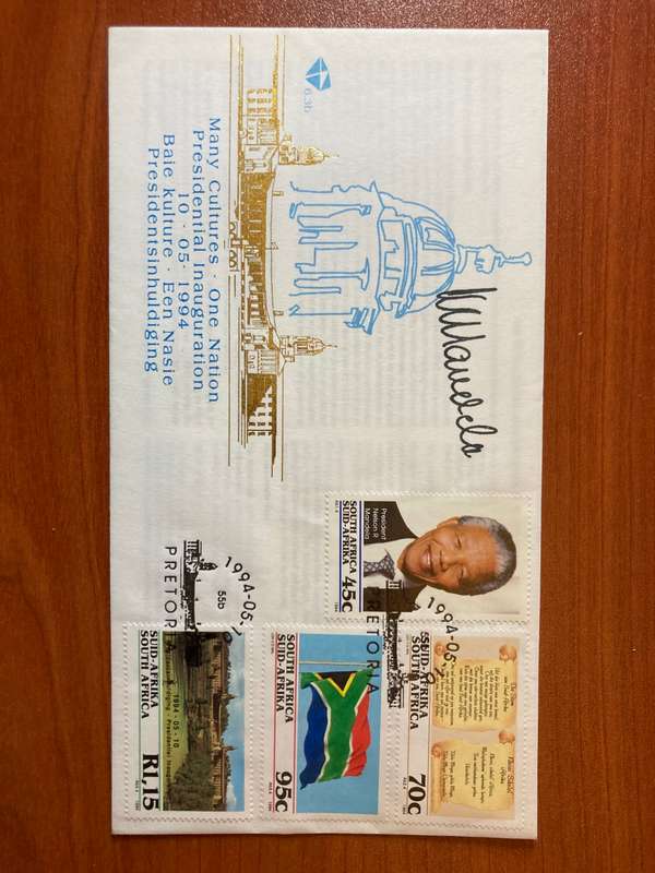 Mandela FDC  ***  1994  ***  inauguration  ***  Signed looks like an autopen