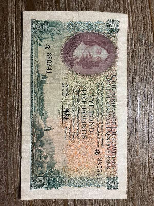 MH de Kock  *  5 pounds  *  third issue 1956  *  all there decent condition