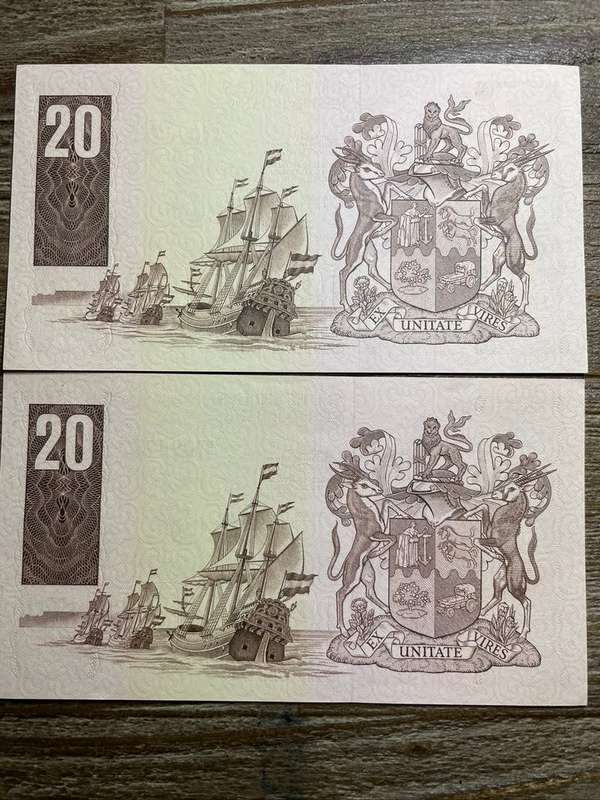 GH de Kock  *  R20.    1984  *  third issue  *  2 consecutive note