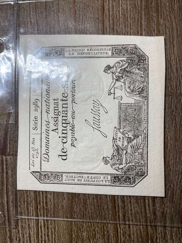 France  *  no 241 issued 1793  *  Franceno 241 issued 1793  *  1/20 livre value