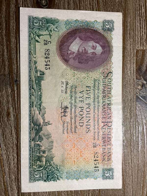 MH de Kock  *  5 pounds  *  third issue 1953  *  highly collectable