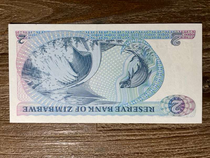 Zimbabwe   *  $2  *  1994 type b watermark  *  unc