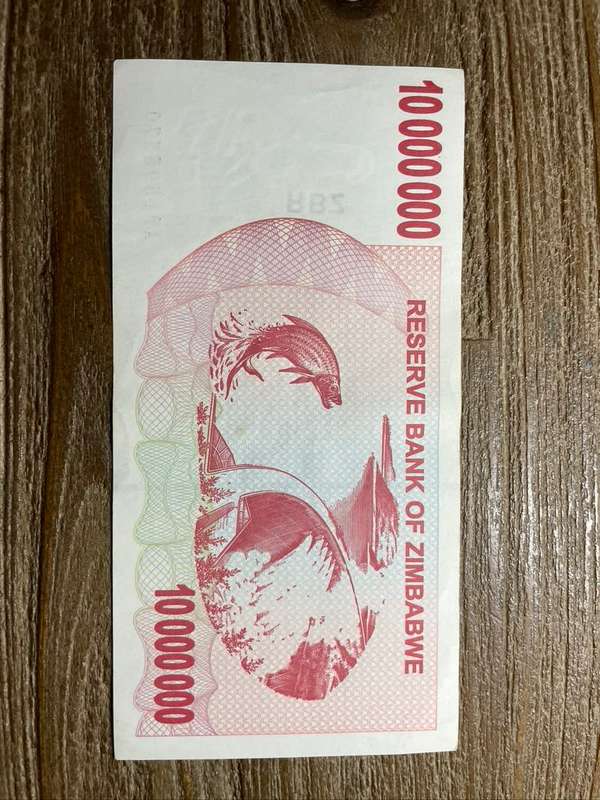 Zimbabwe  *  10 million  *  2008 bearer cheque  *  please refer to picture for grade