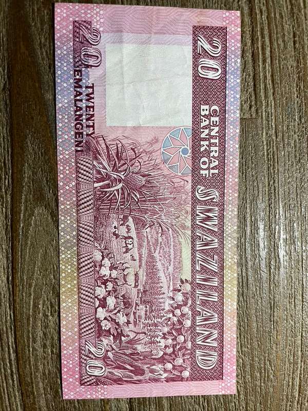 Swaziland  *  20 emalangeni  *  A prefix  *  not unc, picture will deceive