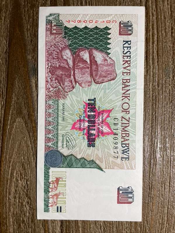 Zimbabwe  *  $10  *  1997  *  au condition