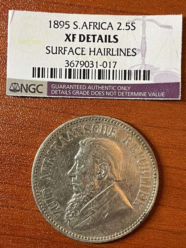 1895 *** 2 1/2 Shilling *** ZAR *** VF details