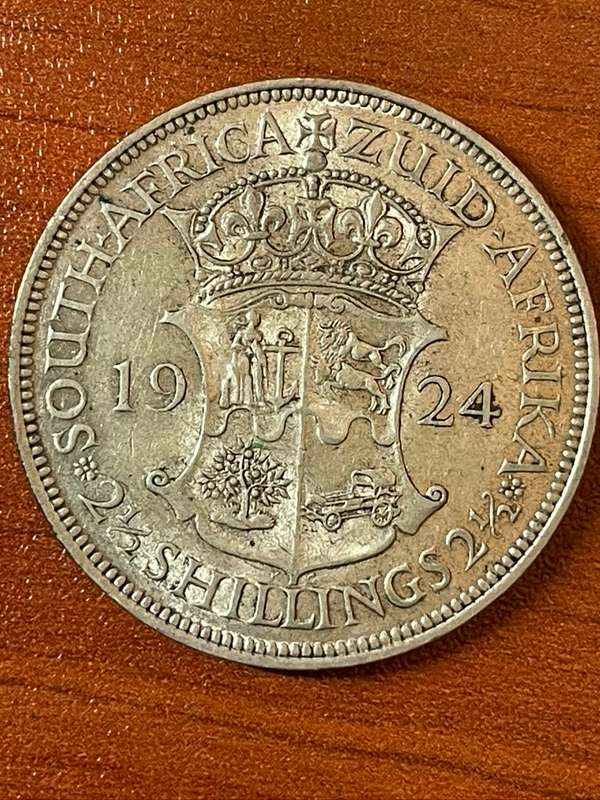 1924 *** 2 1/2 Shilling *** Possibly a low AU coin, highly collectable