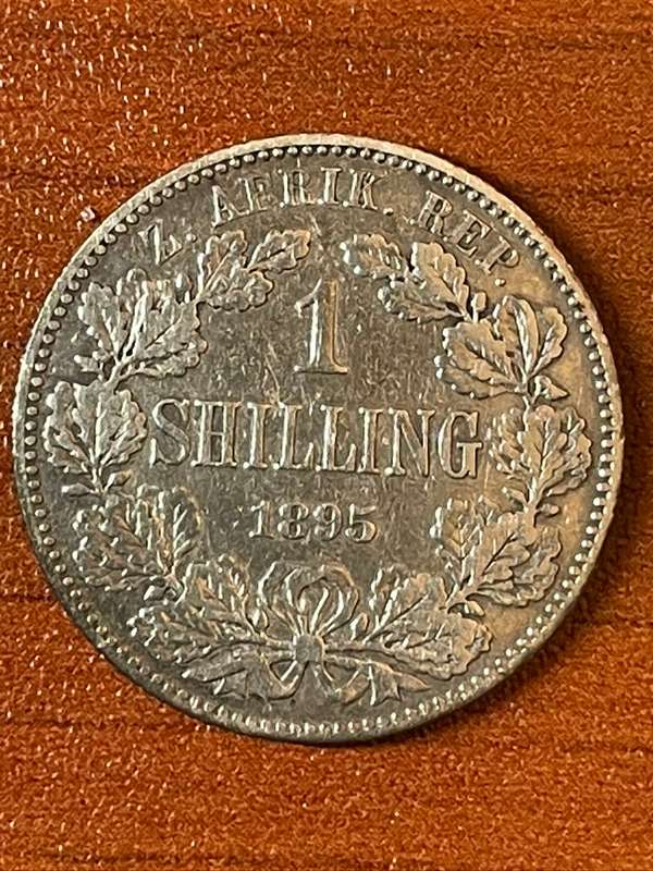 1895 *** Shilling *** ZAR *** VF details