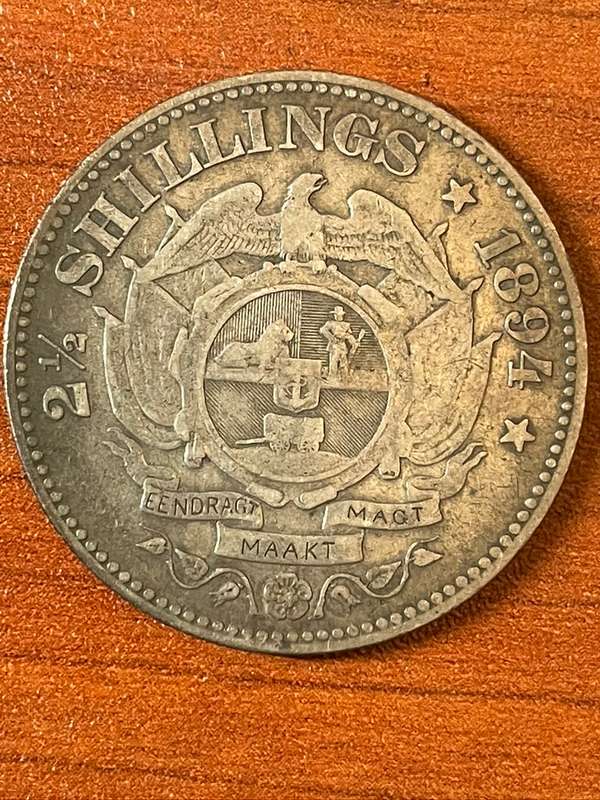 1894 *** 2 1/2 Shilling *** ZAR *** very collectable scarce