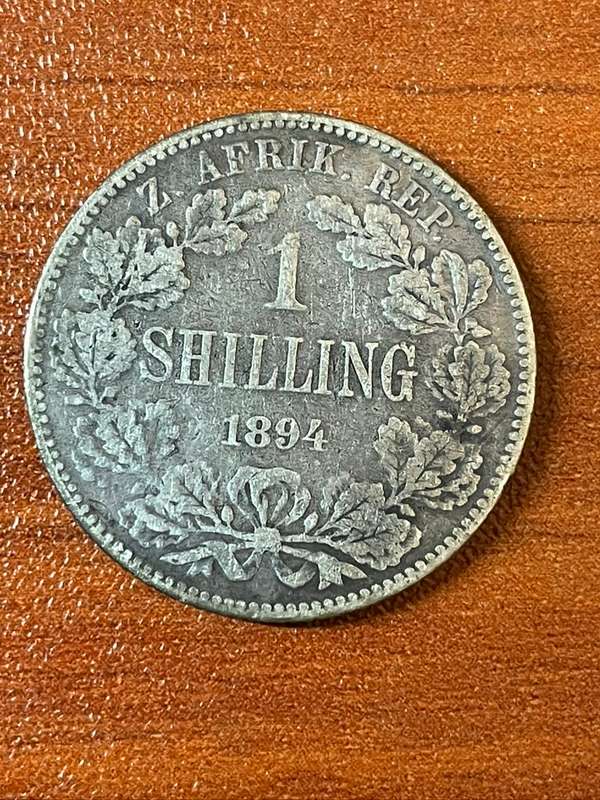 1894 *** Shilling *** ZAR ! ***  VF coin