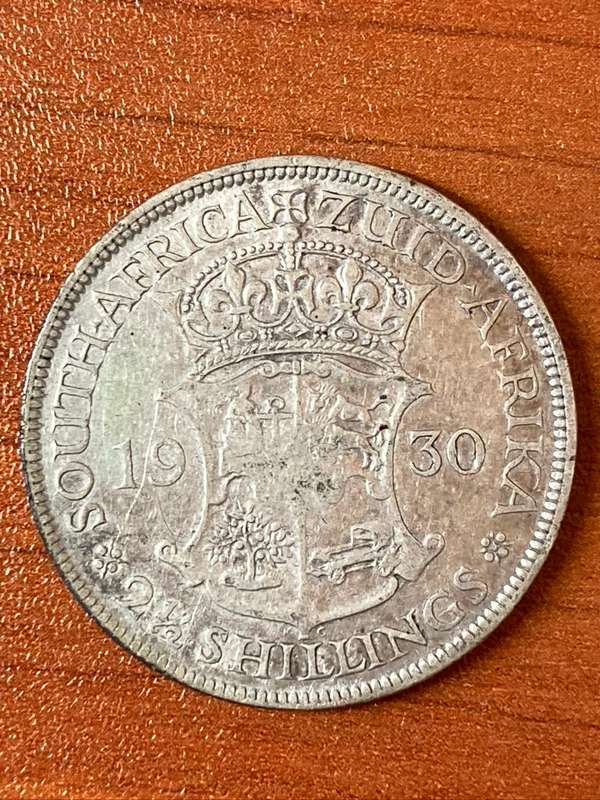 1930 *** 2 1/2 Shilling *** Vf condition *** Scarce coin