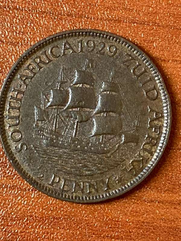 1929 *** 1/2P *** Vf condition *** Scarce coin