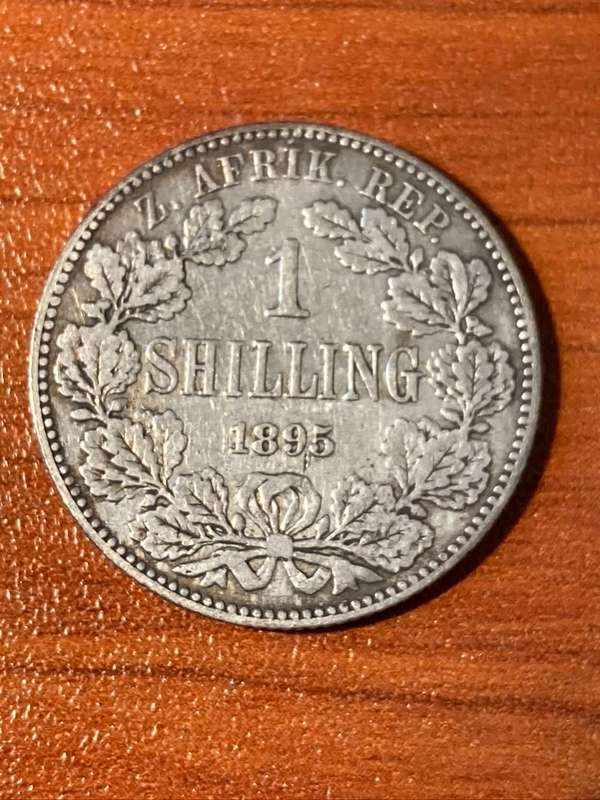 1895 *** Shilling *** XF details, still collectable