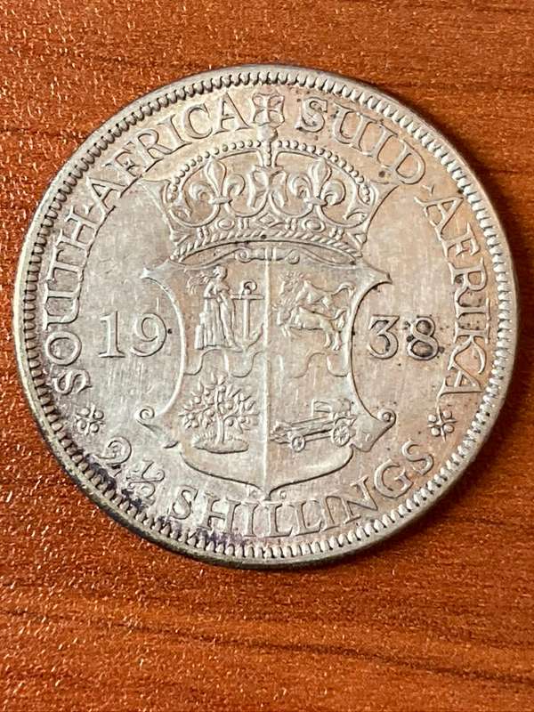 1938 *** 2 1/2 Shilling *** Vf coin