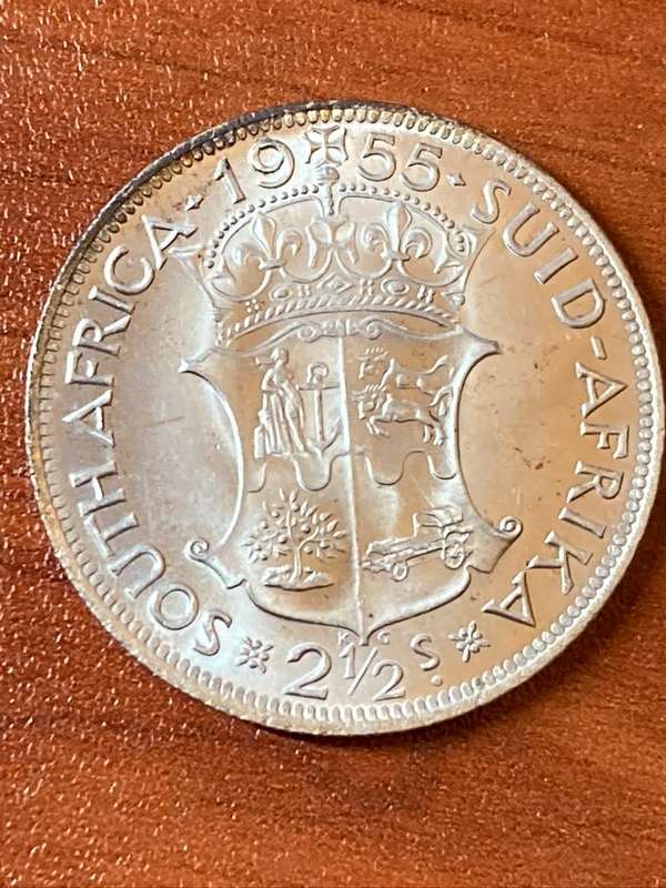 1955 *** 2 1/2 Shilling *** stunning coin