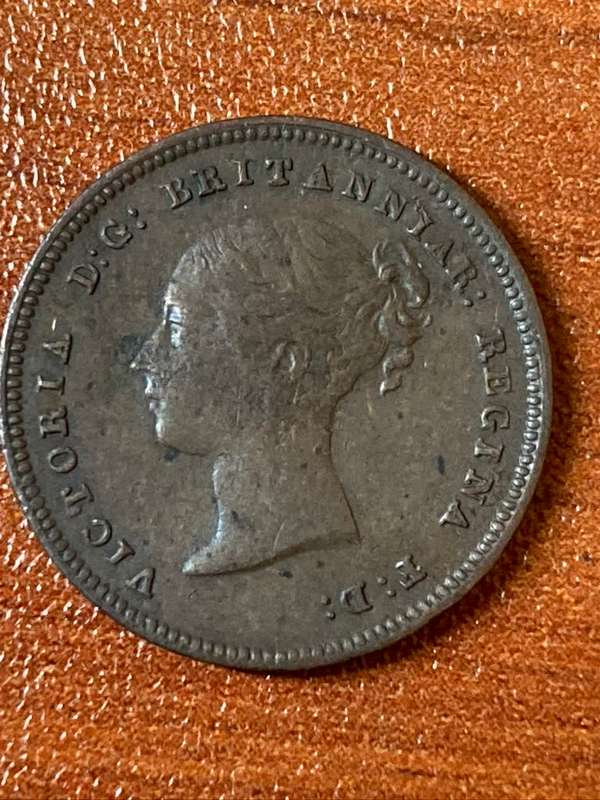 1843 *** Half farthing *** Young Queen *** very good condition