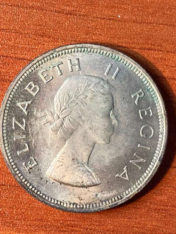 1955 *** 2 1/2 Shilling *** uncirculated but with flat spots