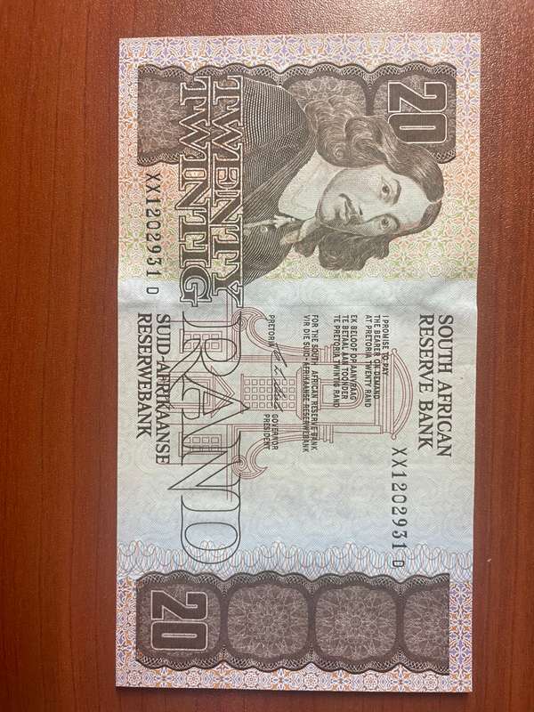 Stals *** R20 Replacement note 1990 first issue *** Top note