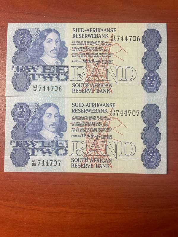 De Jongh *** R2 *** 1978 fourth issue *** 2 consecutive notes
