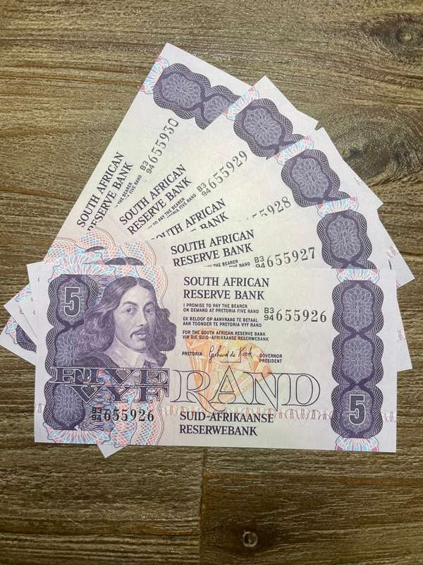 GHC de Kock *** R5 ***1981 2nd issue *** 5 consecutive notes