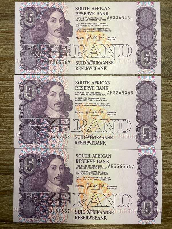 GHC de Kock *** R5 ***1989 3rd issue *** 3 consecutive notes