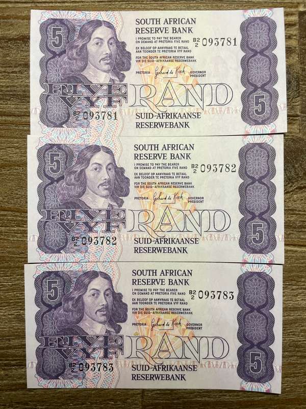 GHC de Kock *** R5 ***1981 second issue *** 3 consecutive notes