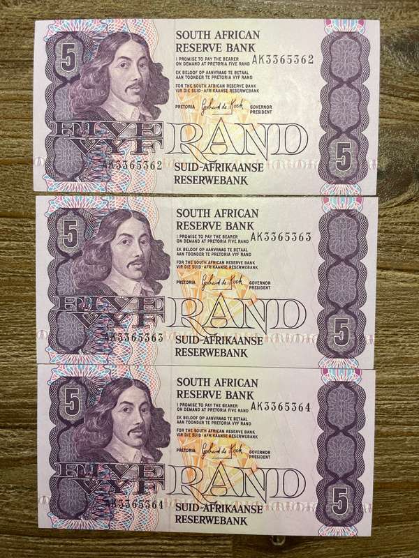 GHC de Kock *** R5 ***1989 3rd issue *** 3 consecutive notes