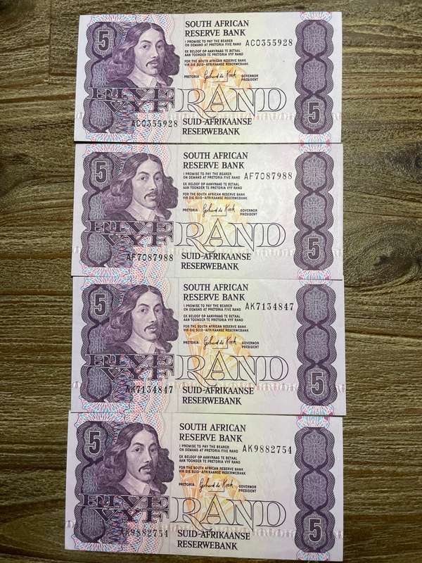 GHC de Kock *** R5 ***1989 3rd issue *** 4 different prefix notes