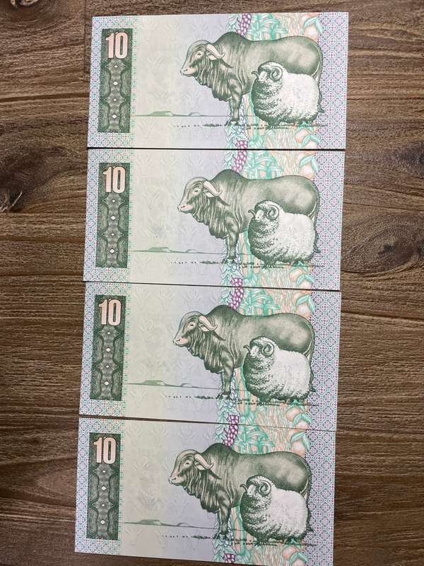 GHC de Kock *** R10 *** 1985 third issue *** 4 beautiful consecutive notes