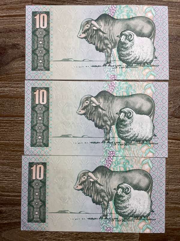 Stals *** R10 *** 1990 first issue *** 3 amazing consecutive notes