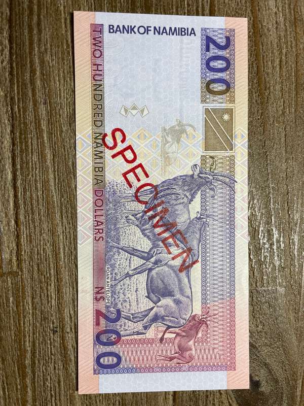 Namibia  *** $200 Specimen note *** great condition please review pictures