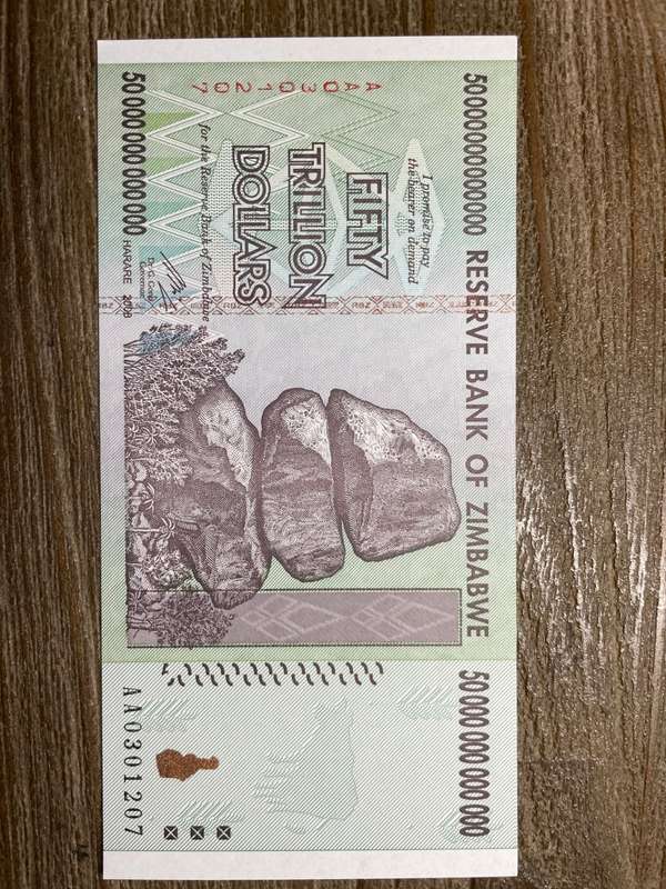 Zimbabwe *** 2009 **** 50 trillion dollars *** elusive notes, going up in price
