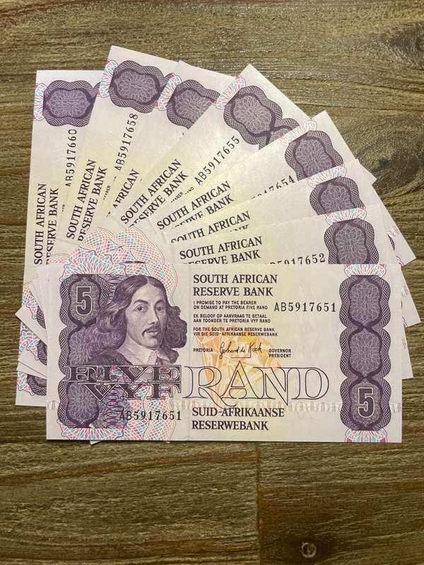 GHC de Kock *** R5 *** 1989 third issue *** 10 consecutive magnificient notes