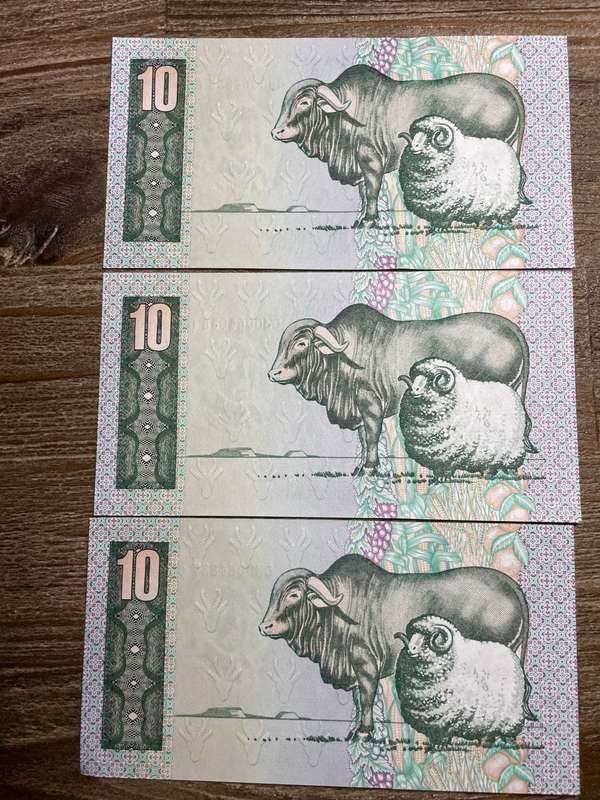 Stals *** R10 *** 1990 first issue *** 3 amazing consecutive notes