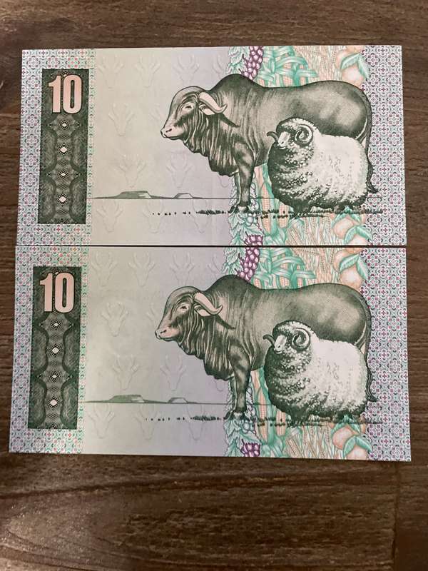 GHC de Kock *** R10 *** 1985 third issue *** 2 great consecutive notes