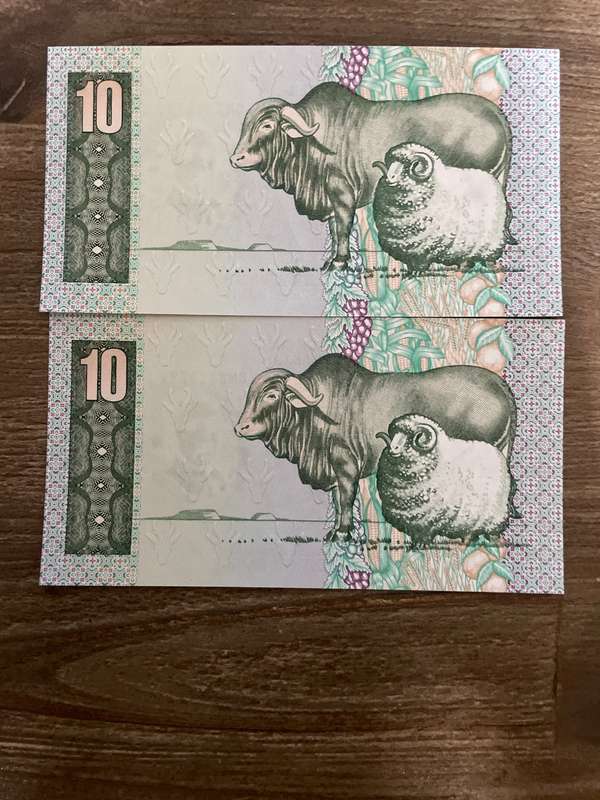 GHC de Kock *** R10 *** 1985 third issue *** 2 great consecutive notes