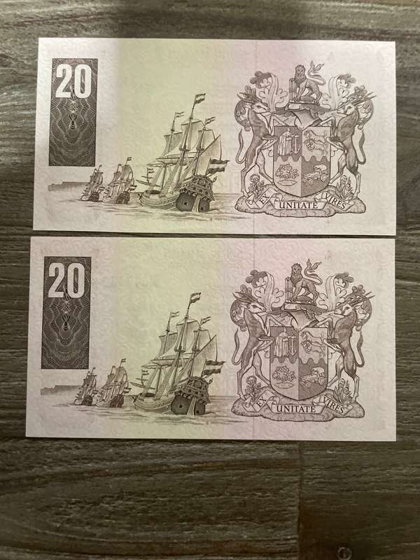 GHC de Kock *** R20 *** 1984 *** third issue *** 2 great consecutive notes