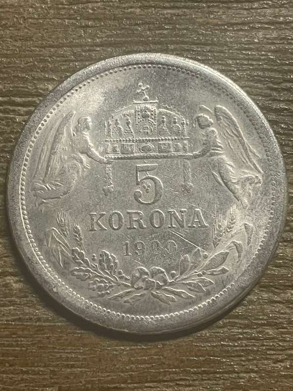 1900 *** 5 Korona *** Imitation Crown not silver