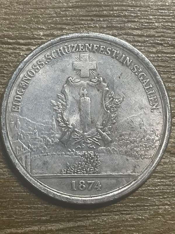 1874 *** Eidgenoss *** Imitation Crown not silver