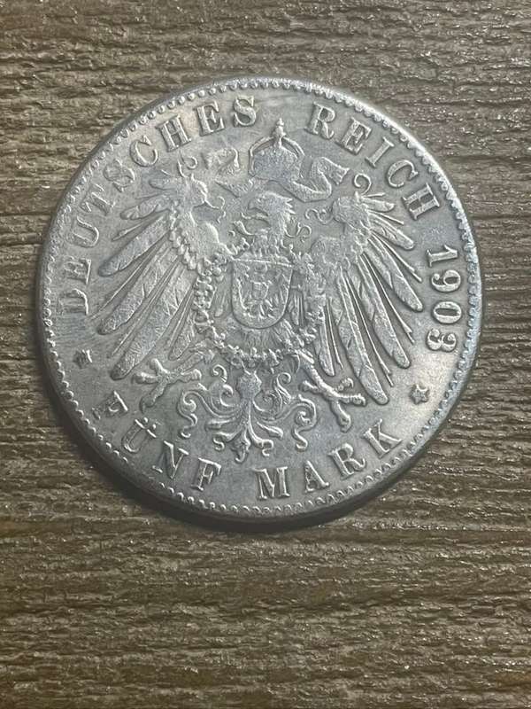 1908 *** German mark *** Imitation Crown not silver