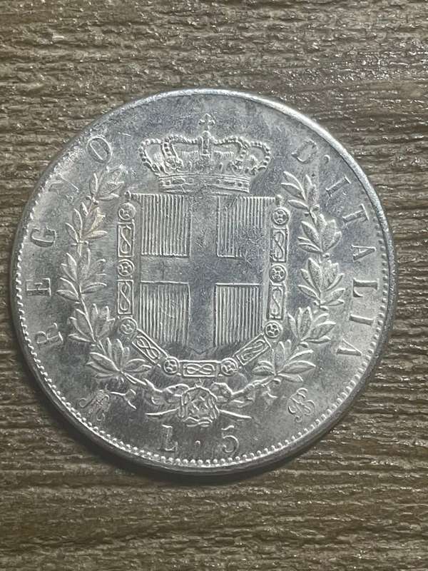 1873 *** Italian 5 lira *** Imitation Crown not silver